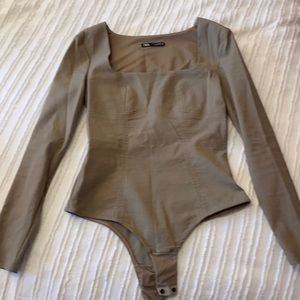 Zara army green body suit. Never worn. Size S